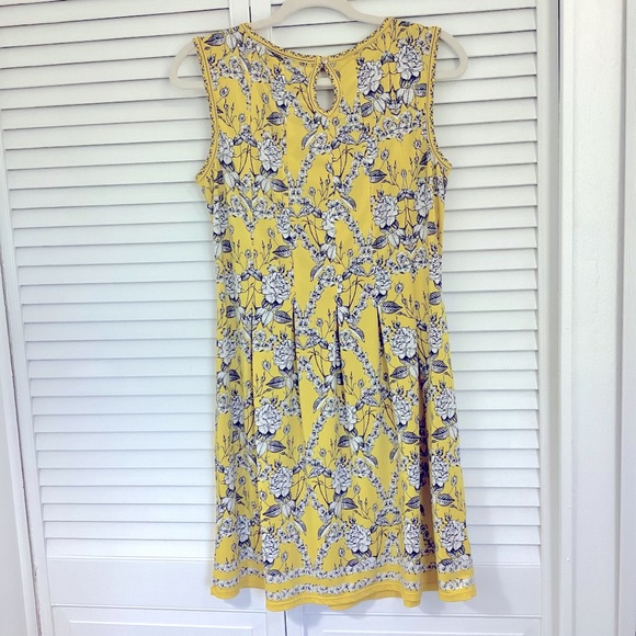 Max Studio Sleveless Floral Dress Yellow - Large - Picture 5 of 5